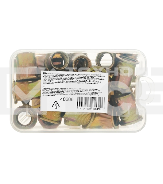 Заклепки резьбовые Denzel стальные, оцинкованные, М12, пластиковый кейс, 25 шт.