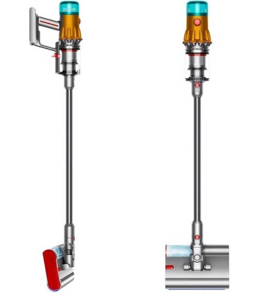 Пылесос вертикальный Dyson V12S Detect Slim Submarine 485350-01 золотой/серый металлик, питание от аккумулятора, 150 Вт, уборка сухая/влажная, пылесборник 0.35 л