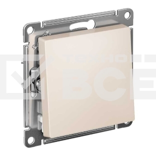 Выключатель 1-клавишный, сх.1, 10АХ, механизм, бежевый