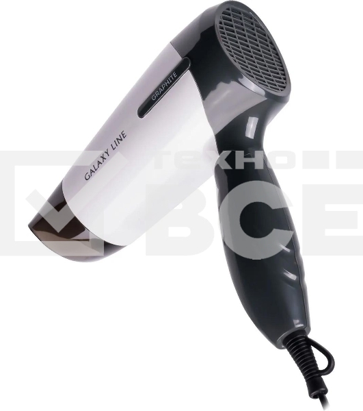 Фен для волос Galaxy Line GL 4344, белый, 1400Вт, 2 скорости потока воздуха, складная ручка, подвесная петля