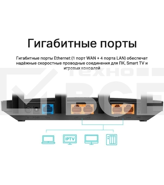 Роутер беспроводной TP-Link Archer C6U AC1200 10/100/1000BASE-TX/4G ready черный