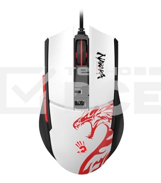 Мышь проводная A4Tech Bloody L65 Max белый, 12000 dpi, USB, кнопки - 7