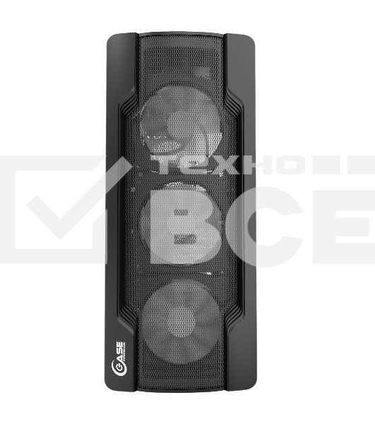 Компьютерный корпус Powercase Mistral X4 Mesh LED, Tempered Glass, 4x 120mm 5-color fan, чёрный, ATX  (CMIXB-L4)