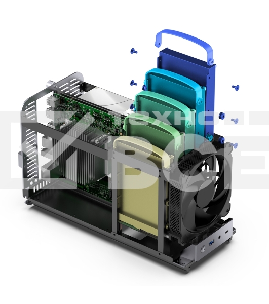 Корпус JONSBO N1 Gray без БП, mini-ITX, SFX, серый