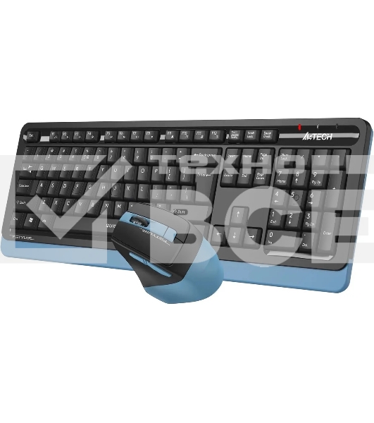 Клавиатура + мышь A4Tech Fstyler FGS1035Q клав:черный/синий мышь:черный/синий USB беспроводная Multimedia (FGS1035Q NAVY BLUE)