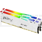 Оперативная память Kingston Fury Beast, DDR5, 32GB (2x16GB), 5200MHz, CL40, с радиаторами, RGB, белый, фото3