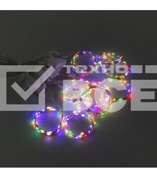 Гирлянда светодиодный занавес из росы Neon-Night 315-889 3х3м 300 LED IP20 USB + пульт управления с крючками для крепления мультиколор