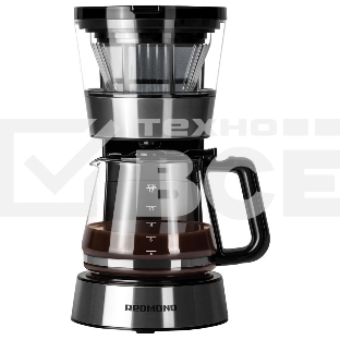 Кофеварка капельная Redmond CM700 черный, исп. кофе - молотый, 1.2 л, 900 Вт