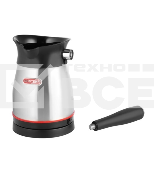 Кофеварка-турка электрическая Centek CT-1080 SS металл, исп. кофе - молотый, 0.5 л, 480 Вт