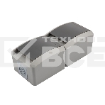 Блок из 2 розеток вертикальный Kranz INDUSTRIAL открытой установки с заземлением, IP54 серый, фото 1