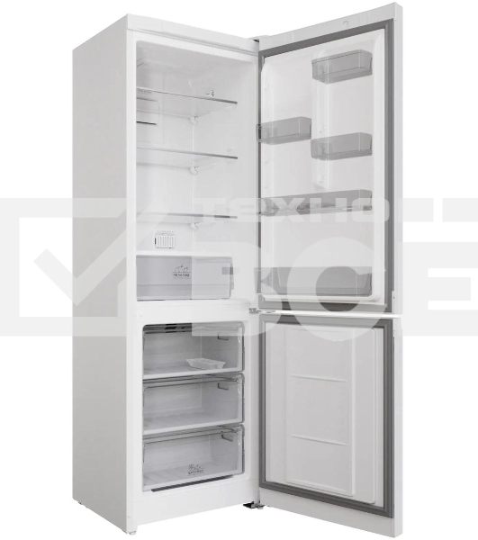 Холодильник Hotpoint HT 5180 W белый/серебристый, двухкамерный 220/78л морозилка снизу, Total No Frost