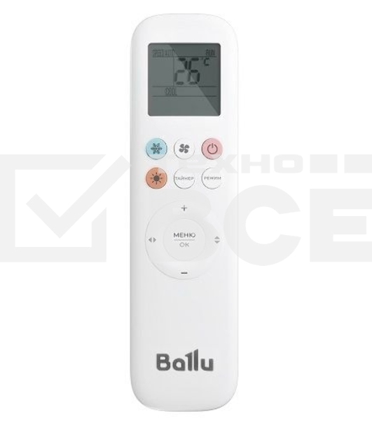 Блок внутренний сплит-системы Ballu Defender BSHI/in-12HN8 инвертор, 12000 BTU, 35 м², 21 дБ, охлаждение, обогрев, осушение, белый