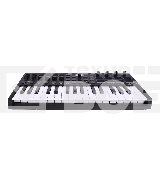Клавиатура MIDI [OXYGENPROMINI] M-audio [Oxygen Pro Mini] 32 клавиши, 4 энкодера, 4 фейдера, 8 пэдов, 12 кнопок управления, колеса высоты тона и модуляции, smart control, auto-mapping, встроенный арпеджиатор, 1/4