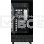 Компьютерный корпус HSPD F710, Panoramic Mid Tower, черный, TG, 0.5 SPCC, 3x120мм ARGb E-ATX, ATX, mATX, mITX 185/395/270мм 2x2.5