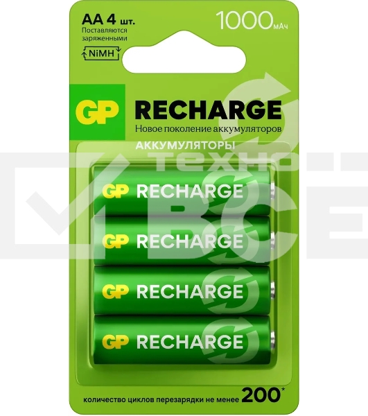 Аккумулятор GP Smart Energy AA NiMH 1000mAh (4шт)