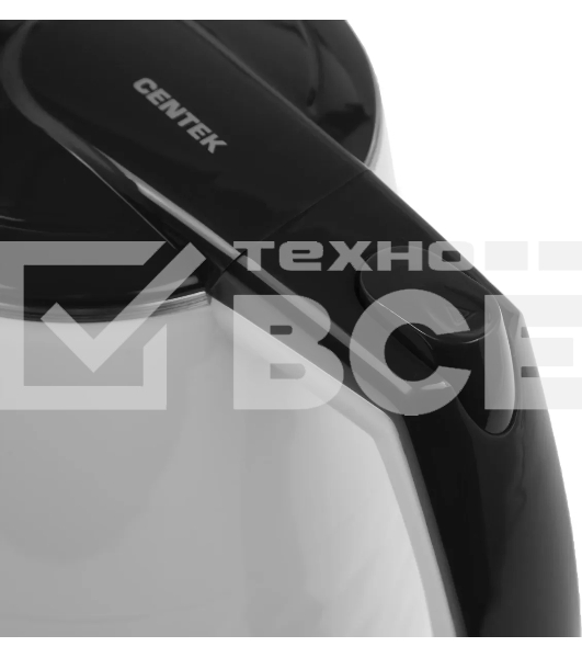 Чайник электрический Centek CT-0025 белый, металл 1.8 л, 2000 Вт, двойные стенки, кнопка вкл. на ручке