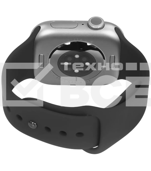 Умные часы Apple Watch Series 11 A3333 46мм OLED корп.серый космос Sport Band рем.черный разм.брасл.:S/M (MEV04LW/A)