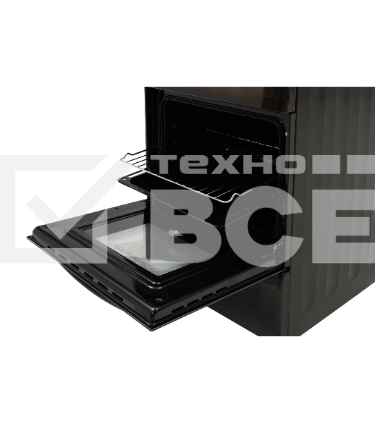 Плита газовая Kraft KF-FSF5423AGbR черный, конфорок 4 шт, духовка 58 л, 50 см x 88.4 см x 57.8 см