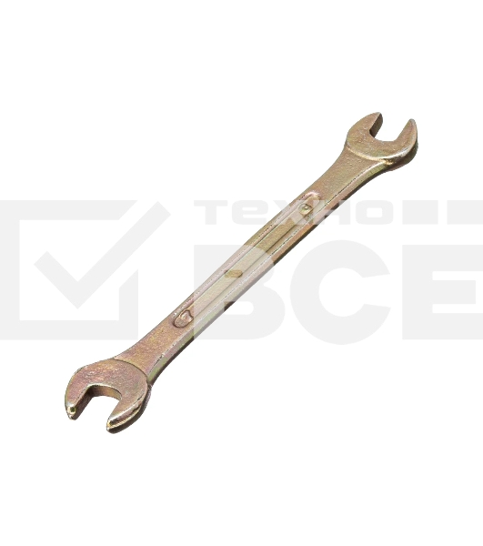 Ключ рожковый Сибртех, 6 х 7 мм, желтый цинк