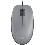 Мышь проводная Logitech M110 серый, 1000 dpi, USB, кнопки - 3, фото 1