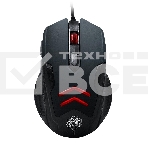 Мышь проводная Qumo Crypt M57 черный, 3200 dpi, USB, кнопки - 6, фото 1