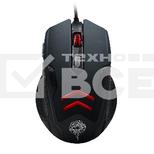 Мышь проводная Qumo Crypt M57 черный, 3200 dpi, USB, кнопки - 6