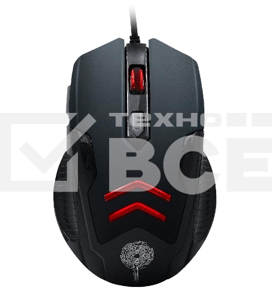 Мышь проводная Qumo Crypt M57 черный, 3200 dpi, USB, кнопки - 6
