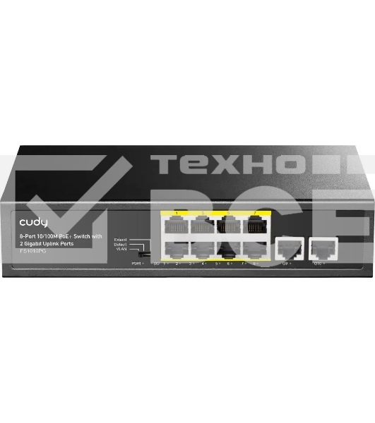 Коммутатор Cudy FS1010PG (L2) 8x100Мбит/с 2x1Гбит/с 8PoE+ 120W неуправляемый