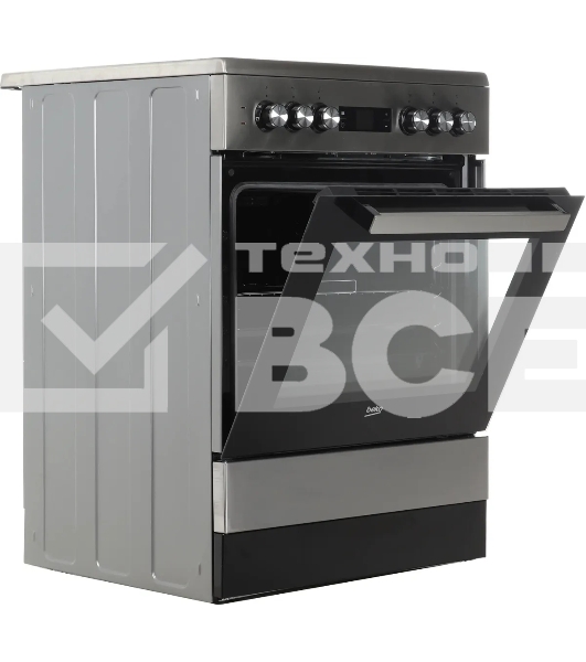 Плита электрическая Beko FSE67310GX черный, конфорок 4 шт, духовка 66 л, 60 см x 85 см x 60 см