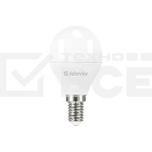 Лампочка светодиодная Defender P45-10W-840-E14 шар, 4000 К, нейтральный белый, 1 шт.