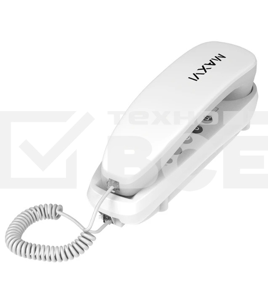Телефон проводной Maxvi CS-01 белый