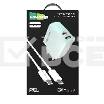 Сетевое зарядное устройство MORE CHOICE NC61a белый - 1USB+1USB-C 3.0A PD 20W+QC3.0 быстрая зарядка для Type-C, фото2