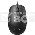 Мышь проводная AULA AM106 черный, 2000 dpi, USB, кнопки - 4, фото 1