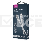 Кабель OLMIO PD100, Type-C - Type-C, PD 100W, USB2.0, 1.2м, тканевая оплетка, белый, фото2