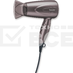 Фен Beurer HC17 серый, 1300 Вт, компактный, ионизация