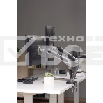 Кронштейн для мониторов Ultramounts UM735BL черный/серый 17'-27' макс.7кг крепление к столешнице поворот и наклон, фото2