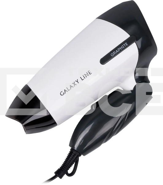 Фен для волос Galaxy Line GL 4344, белый, 1400Вт, 2 скорости потока воздуха, складная ручка, подвесная петля