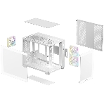 Компьютерный корпус Deepcool CG330 3F WH без БП, боковое окно (панорама), 3x120мм ARGB PWM вентилятора, белый, mATX (R-CG330-BKNGM3-G), фото2