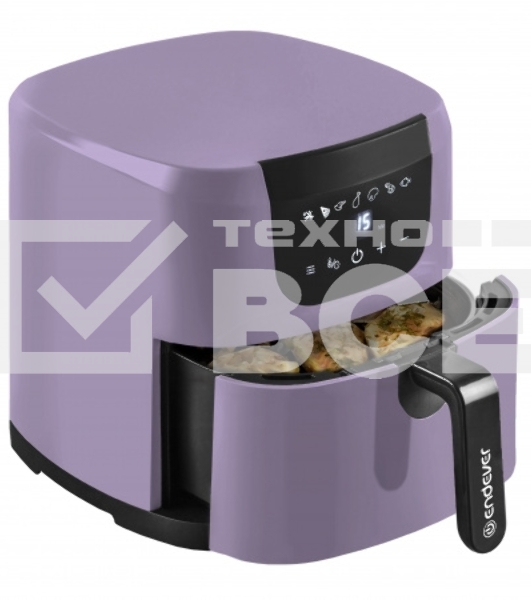 Аэрогриль Endever Skyline AF-127, фиолетовый, мощность 1800 Вт, объем 4,5 л, 7 авторежимов, температура 80-200 С, 2 шт/уп.