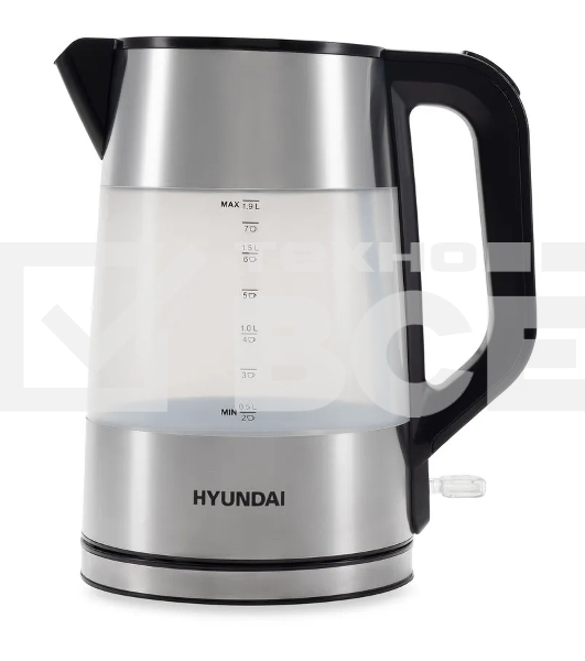 Чайник электрический Hyundai HYK-P4026 2л. 2200Вт черный (корпус: пластик)
