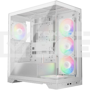 Компьютерный корпус XPG INVADER X WHITE (INVADERXMT-WHCWW) Mid-Tower Gaming ATX PC Case with Panoramic View, Tempered Glass Panels, and RGB Lighting Black