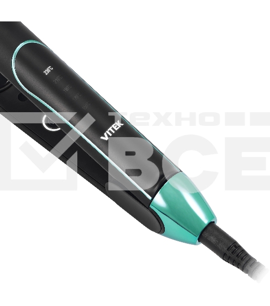 Выпрямитель Vitek VT-2247 50Вт черный/бирюзовый макс.темп.:230С покрытие:керамико-турмалиновое