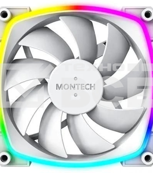 Вентилятор для корпуса MONTECH AX120 PWM белый, 120 мм, 1600 об/мин, 27 дБ, 4 pin