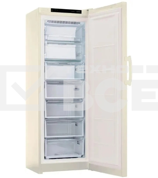 Морозильная камера Indesit DFZ 5175 E, бежевый, 250л, 5 ящиков