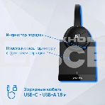 Наушники с микрофоном Оклик HS-L700 черный накладные оголовье, фото9