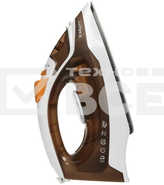 Утюг Scarlett SC-SI30K47, 2200Вт, коричневый/белый