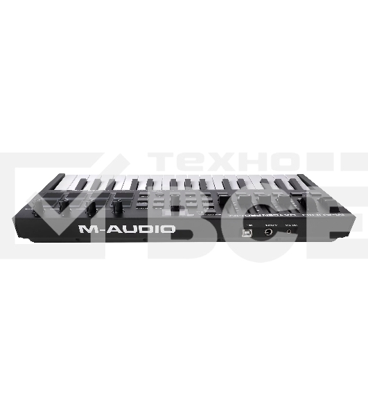 Клавиатура MIDI [OXYGENPROMINI] M-audio [Oxygen Pro Mini] 32 клавиши, 4 энкодера, 4 фейдера, 8 пэдов, 12 кнопок управления, колеса высоты тона и модуляции, smart control, auto-mapping, встроенный арпеджиатор, 1/4