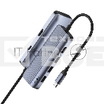 USB-концентратор USB-C Cudy UH500, 1 USB-C 3.0, 1x 4K@30Hz HDMI Port, 1x 100W USB-C port for PD Charging, 4x USB-A (UH500), фото 1