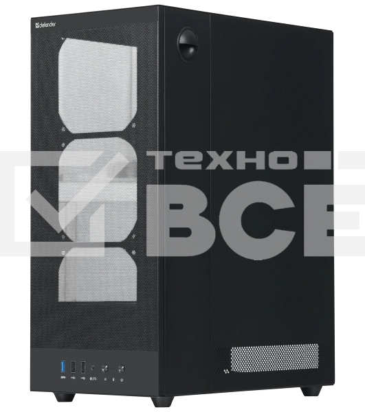 Компьютерный корпус Defender RaptorX черный, ATX, USB3.0, w/o fans