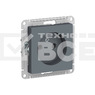 Механизм розетки 1-м СП AtlasDesign 16А IP20 без заземл. грифель